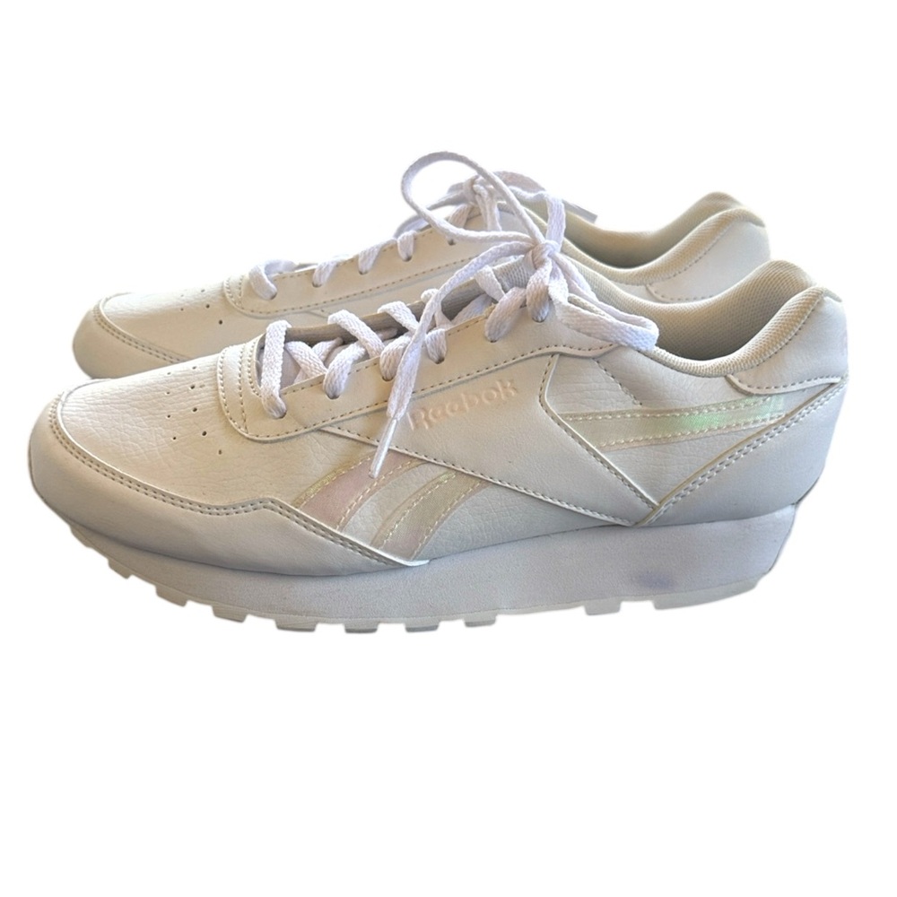 Reebok Women’s Size 7.5 White Rewind Run Sneakers Shoes Porcelain Pink GY8857